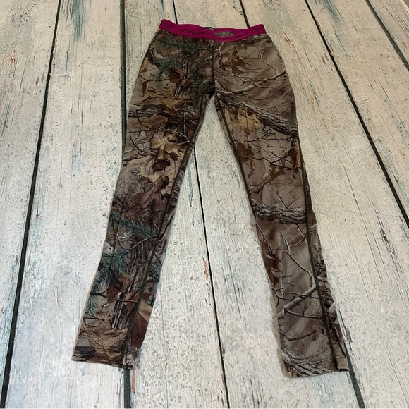 Icebreaker small bodyfit 200 merino wool leggings real tree camouflage brown tan - Picture 2 of 7